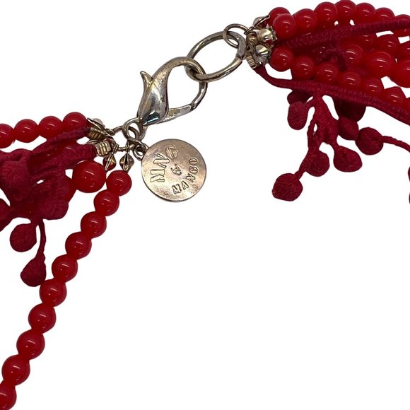 Mango Red Five Layer Necklace - Picture 5 of 7